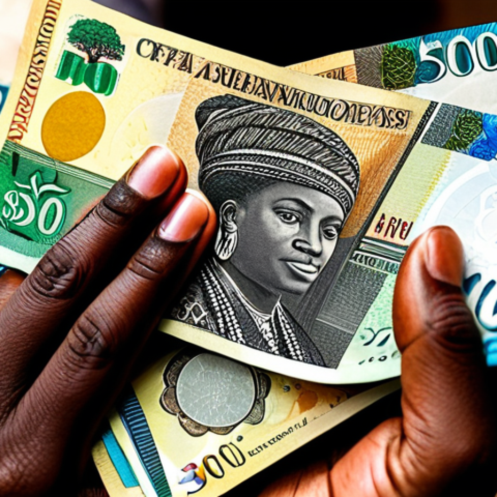 니제르 화폐 단위 및 환전 방법 - **Image Prompt 1: The Vibrant CFA Franc in Hand**
    A close-up, high-definition shot of a female t...