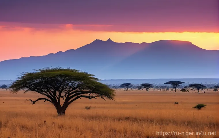 니제르에서 야생 동물 보호구역 방문 - **A dynamic wildlife scene along the wide, calm waters of the Niger River near Ayorou. In the foregr... 니제르에서 야생 동물 보호구역 방문 - **A dynamic wildlife scene along the wide, calm waters of the Niger River near Ayorou. In the foregr...