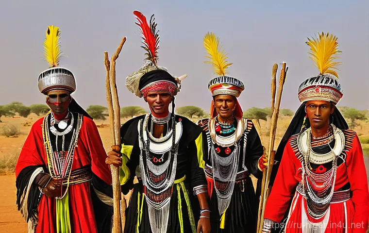 니제르 안전한 여행 지역 - **A Vibrant Wodaabe Gerewol Festival Dance**
A lively scene from the Wodaabe Gerewol festival in...