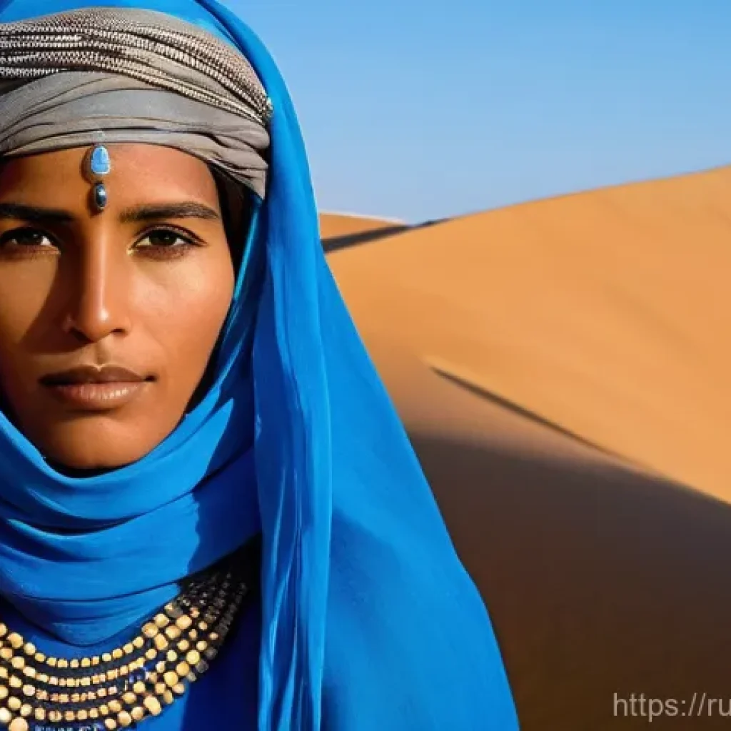 니제르 부족별 특징 - **Tuareg People: The Blue Nomads**
"A captivating portrait of a proud Tuareg man and woman in th...